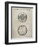 PP62-Sandstone Leather Soccer Ball Patent Poster-Cole Borders-Framed Giclee Print