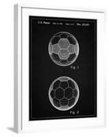 PP62-Vintage Black Leather Soccer Ball Patent Poster-Cole Borders-Framed Giclee Print