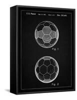 PP62-Vintage Black Leather Soccer Ball Patent Poster-Cole Borders-Framed Stretched Canvas