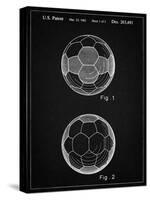 PP62-Vintage Black Leather Soccer Ball Patent Poster-Cole Borders-Stretched Canvas