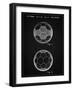 PP62-Vintage Black Leather Soccer Ball Patent Poster-Cole Borders-Framed Giclee Print