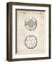 PP62-Vintage Parchment Leather Soccer Ball Patent Poster-Cole Borders-Framed Giclee Print