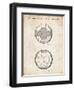 PP62-Vintage Parchment Leather Soccer Ball Patent Poster-Cole Borders-Framed Giclee Print