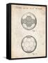 PP62-Vintage Parchment Leather Soccer Ball Patent Poster-Cole Borders-Framed Stretched Canvas