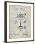 PP622-Antique Grid Parchment T. A. Edison Phonograph Patent Poster-Cole Borders-Framed Giclee Print