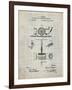 PP622-Antique Grid Parchment T. A. Edison Phonograph Patent Poster-Cole Borders-Framed Giclee Print