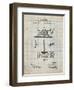 PP622-Antique Grid Parchment T. A. Edison Phonograph Patent Poster-Cole Borders-Framed Giclee Print