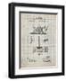 PP622-Antique Grid Parchment T. A. Edison Phonograph Patent Poster-Cole Borders-Framed Giclee Print