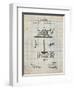 PP622-Antique Grid Parchment T. A. Edison Phonograph Patent Poster-Cole Borders-Framed Giclee Print