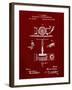 PP622-Burgundy T. A. Edison Phonograph Patent Poster-Cole Borders-Framed Giclee Print