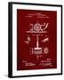 PP622-Burgundy T. A. Edison Phonograph Patent Poster-Cole Borders-Framed Giclee Print