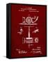 PP622-Burgundy T. A. Edison Phonograph Patent Poster-Cole Borders-Framed Stretched Canvas