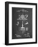 PP622-Chalkboard T. A. Edison Phonograph Patent Poster-Cole Borders-Framed Giclee Print