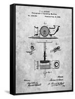 PP622-Slate T. A. Edison Phonograph Patent Poster-Cole Borders-Framed Stretched Canvas