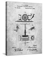 PP622-Slate T. A. Edison Phonograph Patent Poster-Cole Borders-Stretched Canvas