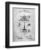 PP622-Slate T. A. Edison Phonograph Patent Poster-Cole Borders-Framed Giclee Print