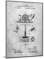 PP622-Slate T. A. Edison Phonograph Patent Poster-Cole Borders-Mounted Giclee Print