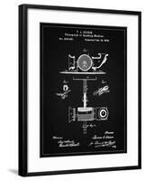 PP622-Vintage Black T. A. Edison Phonograph Patent Poster-Cole Borders-Framed Giclee Print