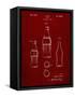 PP626-Burgundy D-Patent Coke Bottle Patent Poster-Cole Borders-Framed Stretched Canvas