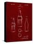 PP626-Burgundy D-Patent Coke Bottle Patent Poster-Cole Borders-Stretched Canvas