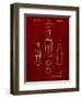 PP626-Burgundy D-Patent Coke Bottle Patent Poster-Cole Borders-Framed Giclee Print