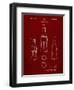 PP626-Burgundy D-Patent Coke Bottle Patent Poster-Cole Borders-Framed Giclee Print