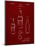 PP626-Burgundy D-Patent Coke Bottle Patent Poster-Cole Borders-Mounted Giclee Print