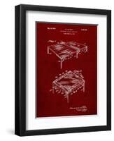 PP629-Burgundy Ping Pong Table Patent Poster-Cole Borders-Framed Giclee Print