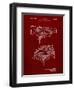 PP629-Burgundy Ping Pong Table Patent Poster-Cole Borders-Framed Giclee Print