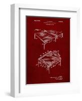 PP629-Burgundy Ping Pong Table Patent Poster-Cole Borders-Framed Giclee Print