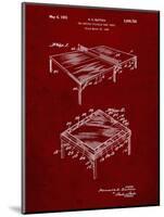 PP629-Burgundy Ping Pong Table Patent Poster-Cole Borders-Mounted Giclee Print
