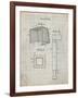 PP63-Antique Grid Parchment Soccer Goal Patent Poster-Cole Borders-Framed Giclee Print