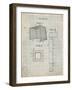 PP63-Antique Grid Parchment Soccer Goal Patent Poster-Cole Borders-Framed Giclee Print