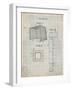 PP63-Antique Grid Parchment Soccer Goal Patent Poster-Cole Borders-Framed Giclee Print