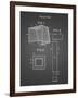 PP63-Black Grid Soccer Goal Patent Poster-Cole Borders-Framed Giclee Print