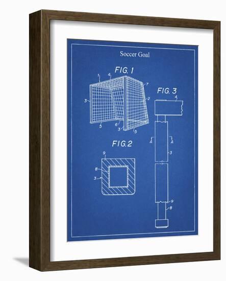 PP63-Blueprint Soccer Goal Patent Poster-Cole Borders-Framed Giclee Print