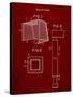 PP63-Burgundy Soccer Goal Patent Poster-Cole Borders-Stretched Canvas