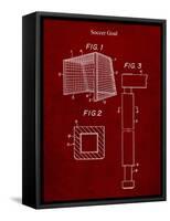 PP63-Burgundy Soccer Goal Patent Poster-Cole Borders-Framed Stretched Canvas