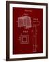 PP63-Burgundy Soccer Goal Patent Poster-Cole Borders-Framed Giclee Print