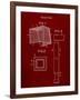 PP63-Burgundy Soccer Goal Patent Poster-Cole Borders-Framed Giclee Print