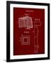 PP63-Burgundy Soccer Goal Patent Poster-Cole Borders-Framed Giclee Print