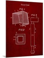 PP63-Burgundy Soccer Goal Patent Poster-Cole Borders-Mounted Giclee Print