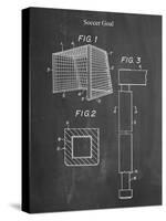 PP63-Chalkboard Soccer Goal Patent Poster-Cole Borders-Stretched Canvas