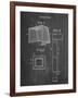 PP63-Chalkboard Soccer Goal Patent Poster-Cole Borders-Framed Giclee Print