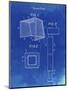 PP63-Faded Blueprint Soccer Goal Patent Poster-Cole Borders-Mounted Giclee Print