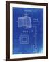 PP63-Faded Blueprint Soccer Goal Patent Poster-Cole Borders-Framed Giclee Print