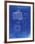 PP63-Faded Blueprint Soccer Goal Patent Poster-Cole Borders-Framed Giclee Print