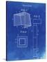 PP63-Faded Blueprint Soccer Goal Patent Poster-Cole Borders-Stretched Canvas