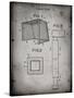 PP63-Faded Grey Soccer Goal Patent Poster-Cole Borders-Stretched Canvas