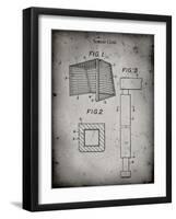 PP63-Faded Grey Soccer Goal Patent Poster-Cole Borders-Framed Giclee Print
